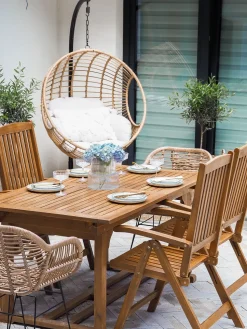 Hangesessel Mit Gestell O 97 Cm Rattan Naturlich Aspio