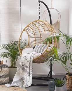 Hangesessel Mit Gestell O 97 Cm Rattan Naturlich Aspio
