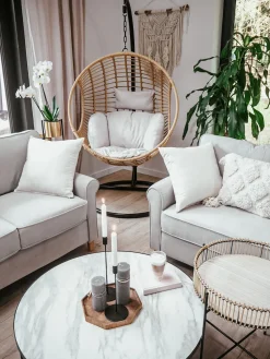 Hangesessel Mit Gestell O 97 Cm Rattan Naturlich Aspio