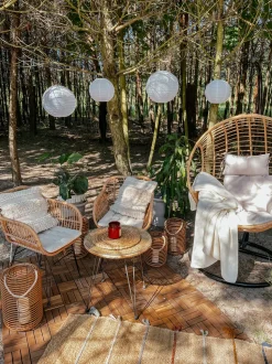 Hangesessel Mit Gestell O 97 Cm Rattan Naturlich Aspio