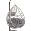 Hangesessel Mit Gestell O 97 Cm Rattan Grau Arsita