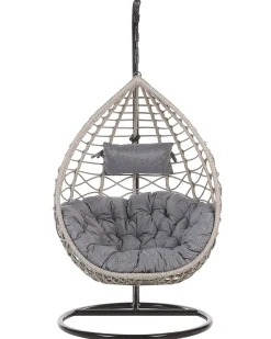 Hangesessel Mit Gestell O 97 Cm Rattan Grau Arsita