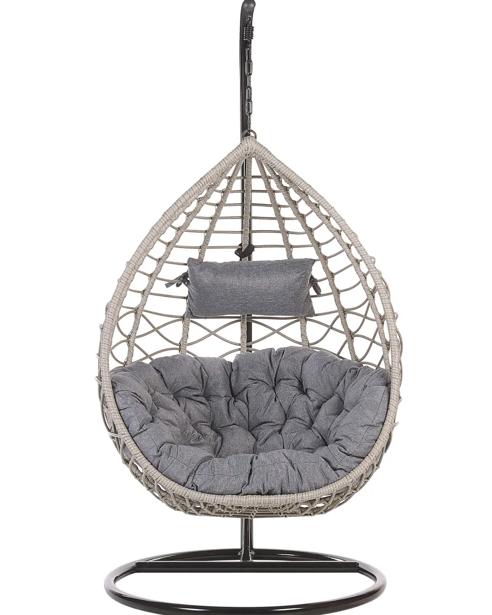 Hangesessel Mit Gestell O 97 Cm Rattan Grau Arsita