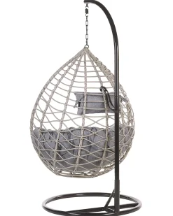 Hangesessel Mit Gestell O 97 Cm Rattan Grau Arsita