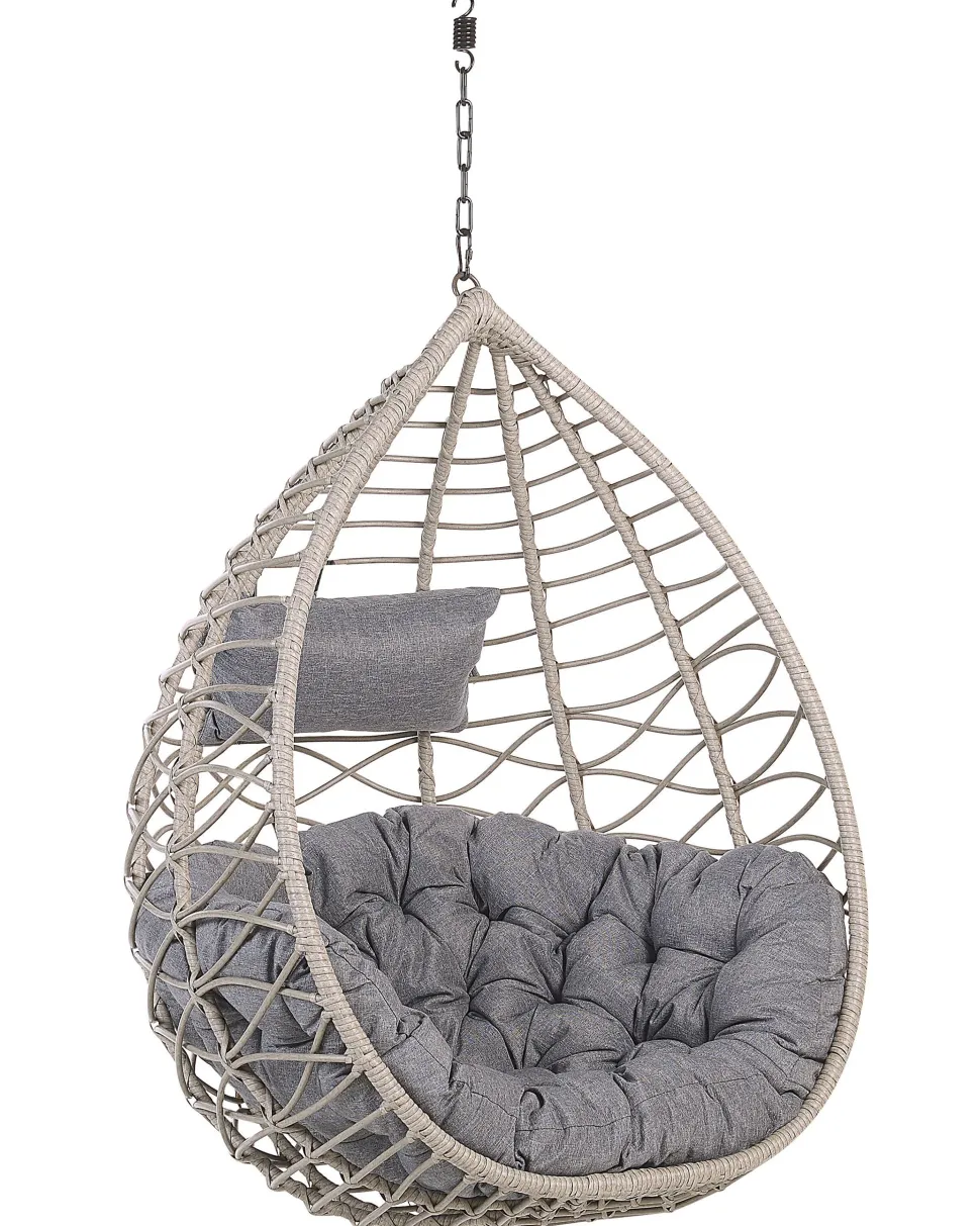 Hangesessel Mit Gestell O 97 Cm Rattan Grau Arsita