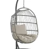 Hangesessel Mit Gestell O 102 Cm Rattan / Flechtseil Schwarz Alba