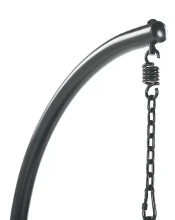 Hangesessel Mit Gestell O 102 Cm Rattan / Flechtseil Schwarz Alba