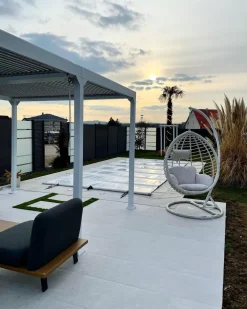 Hangesessel Mit Gestell O 106 Cm Rattan Weis Fano
