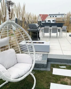 Hangesessel Mit Gestell O 106 Cm Rattan Weis Fano