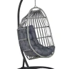 Hangesessel Mit Gestell O 105 Cm Rattan Dunkelgrau Sesia