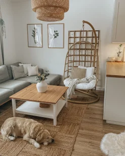Hangesessel Mit Gestell O 102 Cm Flechtseil Naturlich Allera