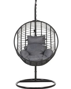 Hangesessel Mit Gestell O 97 Cm Rattan Schwarz Aspio