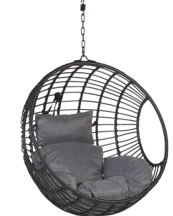Hangesessel Mit Gestell O 97 Cm Rattan Schwarz Aspio