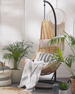 Hangesessel Mit Gestell O 95 Cm Rattan Naturlich Atri Ii