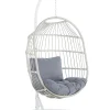 Hangesessel Mit Gestell O 102 Cm Rattan / Flechtseil Weis Alba