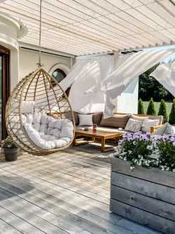 Hangesessel Mit Gestell O 97 Cm Rattan Naturlich Arsita