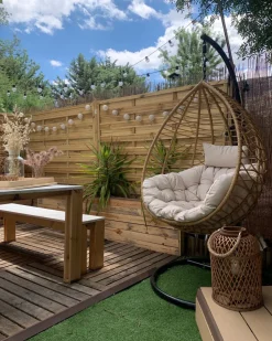 Hangesessel Mit Gestell O 97 Cm Rattan Naturlich Arsita