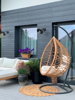 Hangesessel Mit Gestell O 97 Cm Rattan Naturlich Arsita