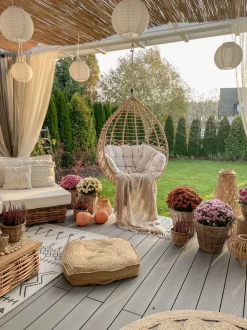 Hangesessel Mit Gestell O 97 Cm Rattan Naturlich Arsita