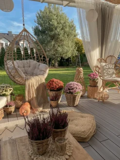Hangesessel Mit Gestell O 97 Cm Rattan Naturlich Arsita