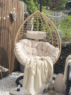 Hangesessel Mit Gestell O 97 Cm Rattan Naturlich Arsita