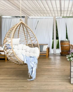 Hangesessel Mit Gestell O 97 Cm Rattan Naturlich Arsita
