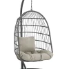 Hangesessel Mit Gestell O 102 Cm Flechtseil Schwarz Allera