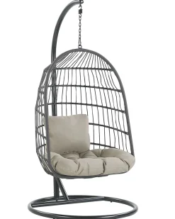 Hangesessel Mit Gestell O 102 Cm Flechtseil Schwarz Allera