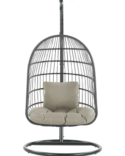 Hangesessel Mit Gestell O 102 Cm Flechtseil Schwarz Allera