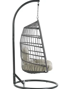 Hangesessel Mit Gestell O 102 Cm Flechtseil Schwarz Allera