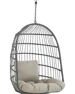 Hangesessel Mit Gestell O 102 Cm Flechtseil Schwarz Allera
