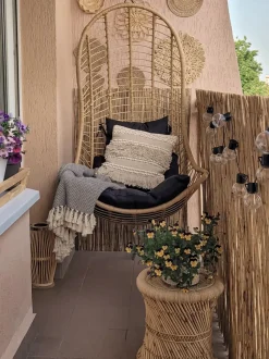 Hangesessel Mit Gestell O 97 Cm Rattan Naturlich Pineto