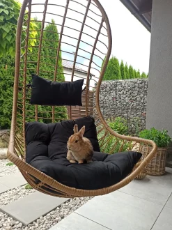 Hangesessel Mit Gestell O 97 Cm Rattan Naturlich Pineto