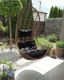 Hangesessel Mit Gestell O 97 Cm Rattan Naturlich Pineto