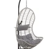 Hangesessel Mit Gestell Rattan Grau O 97 Cm Pineto
