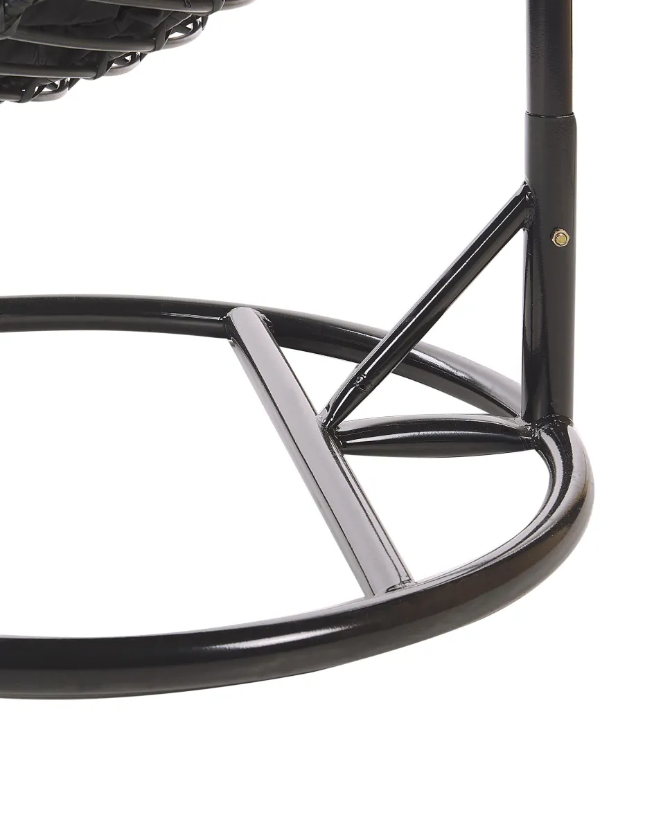 Hangesessel Mit Gestell Rattan Schwarz O 97 Cm Tollo