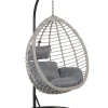 Hangesessel Mit Gestell Rattan Grau O 97 Cm Tollo