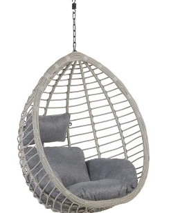 Hangesessel Mit Gestell Rattan Grau O 97 Cm Tollo