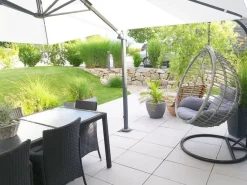 Hangesessel Mit Gestell Rattan Grau O 97 Cm Tollo