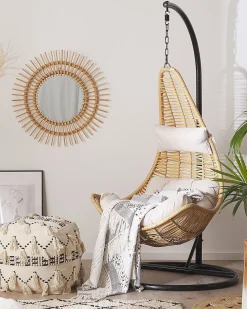 Hangesessel Rattan Naturlich / Beige Mit Sitzkissen Atri Ii