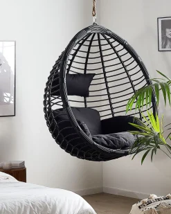 Hangesessel Rattan Schwarz O 106 Cm Tollo