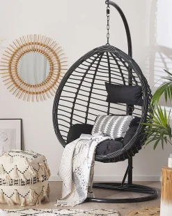 Hangesessel Rattan Schwarz O 106 Cm Tollo