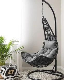 Hangesessel Rattan Schwarz Atri Ii