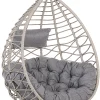 Hangesessel Rattan Taupe / Grau O 97 Cm Mit Sitzkissen Arsita