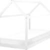 Hausbett Holz Weis 90 X 200 Cm Kinder Tosse