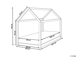 Hausbett Holz Weis 90 X 200 Cm Kinder Tosse