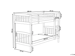 Hochbett Holz Weis 90 X 200 Cm Revin
