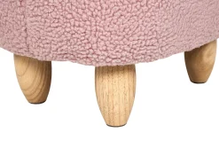 Hocker Felloptik / Gummibaumholz Rosa Einhornform Unicorn