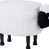 Hocker Felloptik Mit Stauraum Weis Schafhocker Sheep