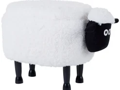 Hocker Felloptik Mit Stauraum Weis Schafhocker Sheep